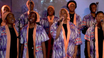 The Royal Accord Gospel choir at the Benaki Museum